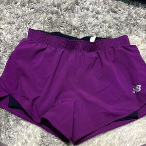 New Balance Purple Athletic Shorts Lightweight Performance